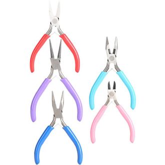 OEM Juego De 5 Mini Alicates Para Joyer&iacute;a, Alicates Planos Largos, Pinzas Para Alambre Sin Dientes, Cortadores De Alambre, Herramienta Manual