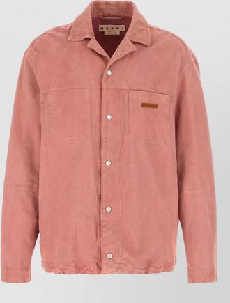 Marni suede shirt collared design long sleeves