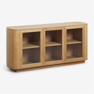 Sklum Aparador 160x75 Cm En Mdf Y Cristal Templado Walia Sklum