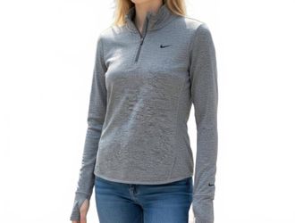 Nike Womens Long Sleeve Top In Gray