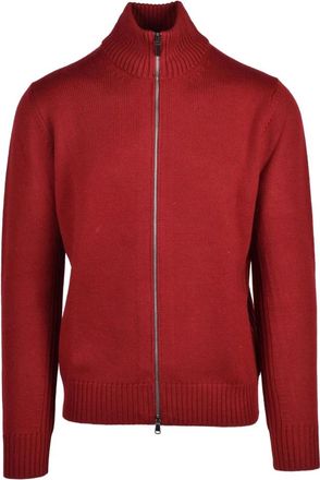 KANGRA Truien & Vesten, Heren, Rood, M, Wol, Cardigan met rits