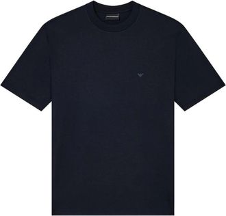Emporio Armani T-shirt met ronde hals en logo detail - Heren - T-shirts - Blauw - L - Tops