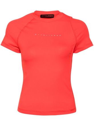 Ottolinger T-shirt met logoprint - Rood