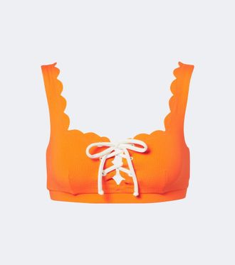 Marysia Swim Palm Springs scalloped bikini top