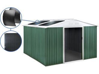 Habitat et Jardin Habitat Et Jardin - Cobertizo De Jard&iacute;n Met&aacute;lico - rosas - 10,85 M&sup2; Con Paneles Solares