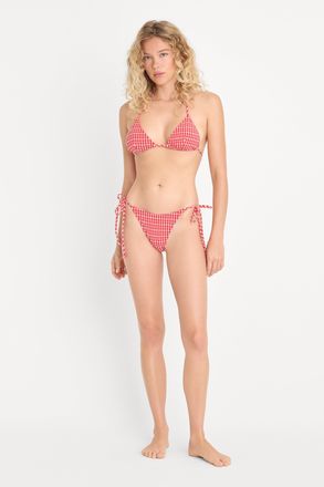 Good American Womens The String Bikini Bottom | Pop Gingham Large, Size Medium | Good American by Khlo&Egrave; Kardashian