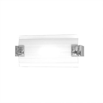 Top-Light Applique Contemp Swinging Metallo Cromo Vetro Bianco Extrachiaro 1 Luce E27 25Cm