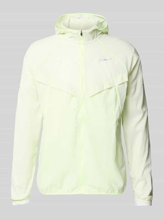Nike Trainingsjacke mit Logo-Print und Kapuze in Neon Gelb, Gr&ouml;&szlig;e XXL