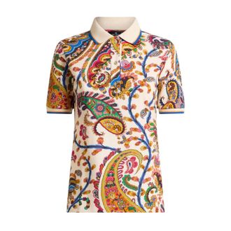 Etro Tops, Dames, Veelkleurig, XL, Polo met paisleyprint