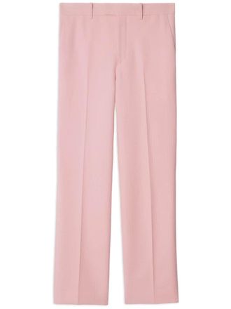 Burberry pressed-crease wool tailored trousers - Pink