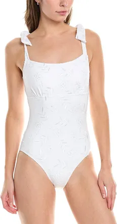 Tommy Bahama Eyelet Hideaway Square Neck One-Piece