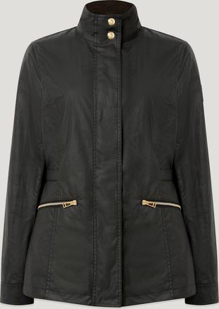 Belstaff Madison Jacket Womens Waxed Cotton Black Size UK 10