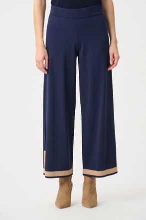 Joseph Ribkoff Sweater Knit Colour Block Culotte Pants in Indigo/camel at Nordstrom, Size X-Small