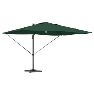 Berkfield Home Green Cantilever Umbrella Green Polyester, Metal Large