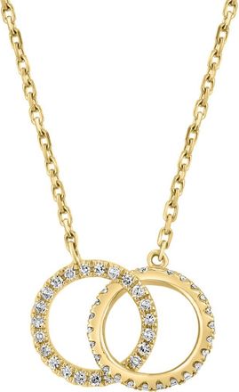 Effy 14K Yellow Gold & Diamond Linked Pendant Necklace - 0.24 ctw at Nordstrom Rack, Size 18