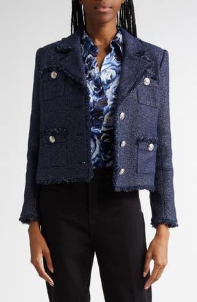 L'agence Sylvia Metallic Blazer in Midnight at Nordstrom Rack, Size 12