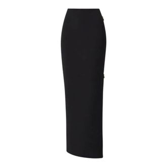 Elisabetta Franchi Maxi Skirts, female, Black, Size: XL Maxi Skirt