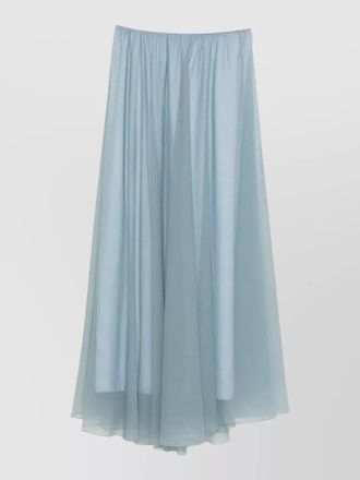 Forte_Forte long chiffon skirt elastic waist layers