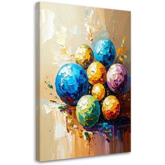 Artgeist Artgeist - Quadro su tela, Sfere colorate Macchie effetto pittura ad olio - 80x120
