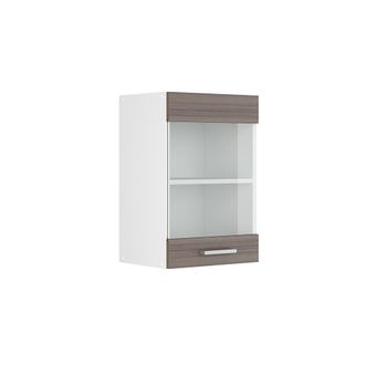 Vicco Mueble Alto Universal R-line, Gris, 40 Cm Con Puerta De Cristal