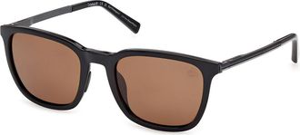 Timberland TB00087 Polarized 01H Mens Sunglasses Black Size 55