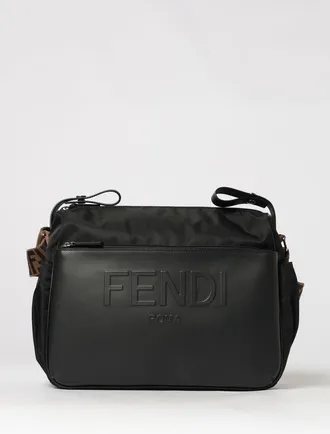 Fendi Borsa maternit&agrave; in nylon e pelle con monogram FF e fasciatoio
