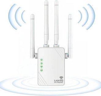 OEM Repetidor Wi-fi Potente De 1200 Mbps Con Amplificador De Doble Banda Y 2 Puertos Lan