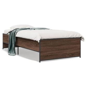 Berkfield Home Bed Frame without Mattress Brown Oak 90x200 cm
