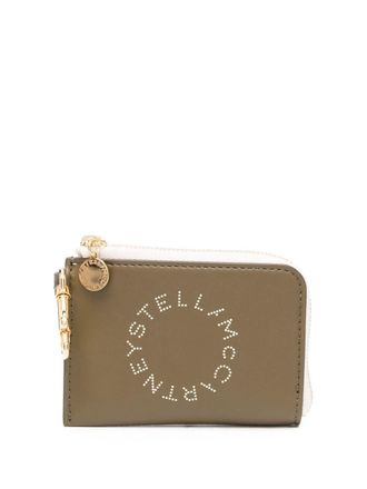 Stella McCartney Portemonnee met logoprint - Groen