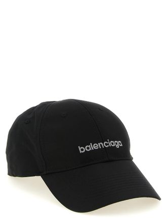 Balenciaga Logo-Embroidered Techwear Baseball Cap - Black