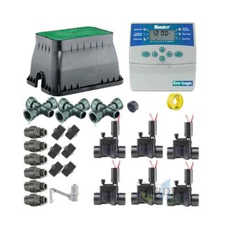 Hunter Kit Di Irrigazione Automatica Irrigation 24v, 6 Zona Di Irrigazione Per Tubo Da 32 Mm