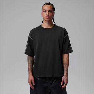 Nike Jordan Mens Jordan Flight Heavyweight Short-Sleeve Top in Black | IF1911-010