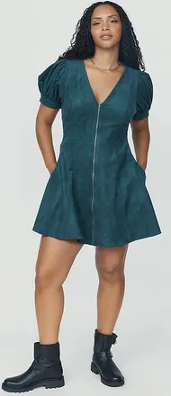 Pilcro Calder Faux-Suede Mini Dress