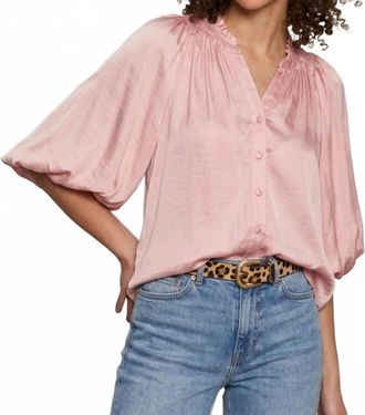 Sanctuary Plenty Of Love Bubble Blouse In Light Bloom Pink