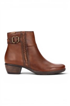 Pikolinos Pikolinos Womens Brown Leather Heel Ankle Boots - Utiel