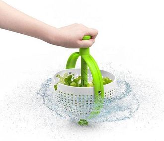 OEM Centrifugadora Y Colador Plegable 2 En 1, F&aacute;cil De Usar, Para Ensaladas, Frutas, Verduras Y Lechugas - Blanco/verde