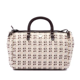 Prada Pre-owned Prada Canvas Bow Cloquet Handle Bag Ladies Y2QFE5IZND8X7CA6