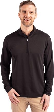 Cutter & Buck Virtue Eco Pique Recycled Quarter Zip Mens Pullover Jacket