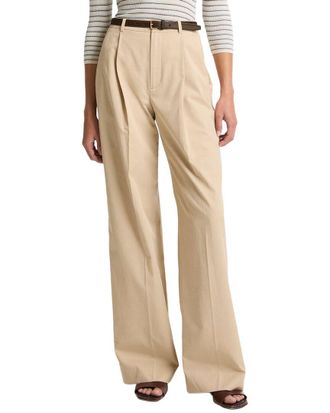 Vince Camille Mid Waist Wide Cotton Leg Trouser