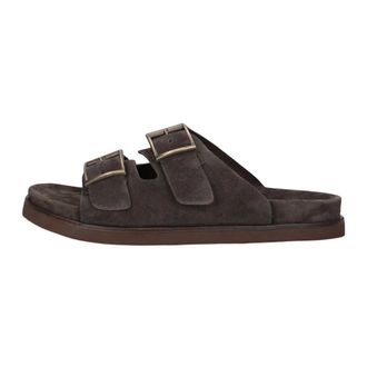 Stefano Lauran 26005 Slippers - Heren - Schoenen - Bruin - Maat: 42 EU Leer