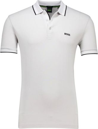 HUGO BOSS Tops, Heren, Grijs, 3Xl, Grijze poloshirt korte mouw