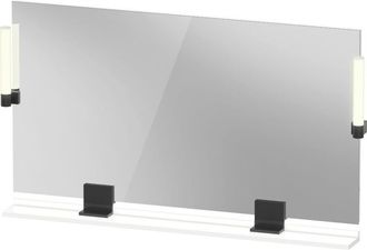 Duravit Duravit - Espejo Sivida, Negro Diamante Mate, 1250x36x650mm, Luz