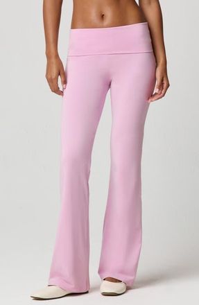 Florence By Mills Softie Cotton Blend Fold Over Pants in Mauve Mist at Nordstrom, Size Xx-Small Regular