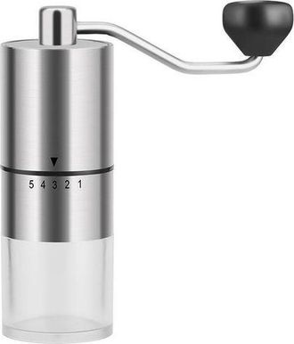 OEM 1 Stainless Steel/black Plastic/white Plastic Manual Coffee Grinder With Conical Grinder - Quick And Portable Espresso And Coffee Maker, Perfect For C