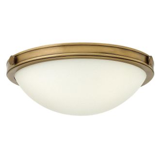 Netlighting Collier 2 Light Small Ceiling Flush Light Brass E27 in Yellow