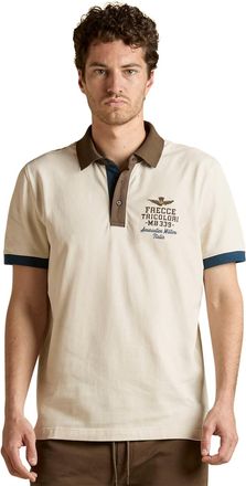 Aeronautica Poloshirt Aeronautica Militair creme normale fit embleem