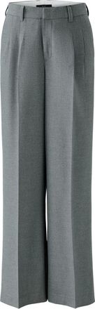 Oui Broeken, Dames, Grijs, XS, Polyester, Wijde Pijpen Broek