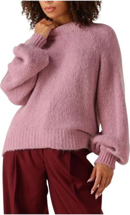 Notre-V Nv-Entia Gebreide Trui - Dames - Ronde hals truien - Roze - XL - Truien & Vesten