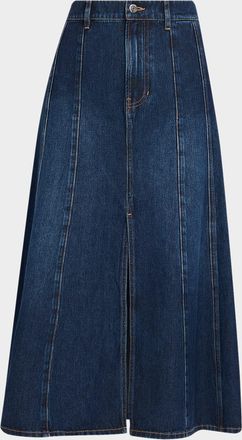 Veronica Beard Nasreen Denim Midi Skirt