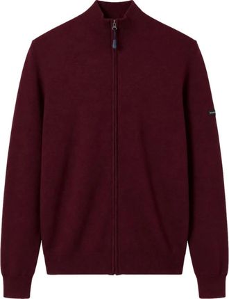 Saint James Creggan Cardigan - Heren - Vesten - Rood - L - Wol - Truien & Vesten
